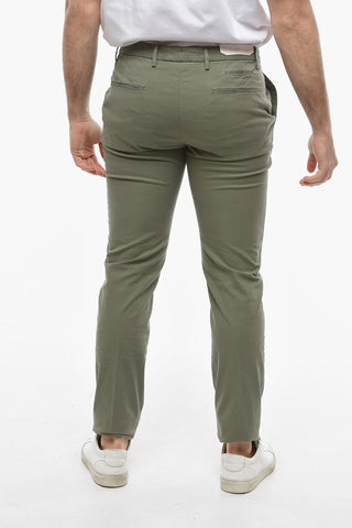 Wavy Patterned Slim Fit Single Pleat Pants