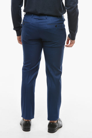 SARTORIA Pinstriped Virgin-wool Suit with Notched Lapel