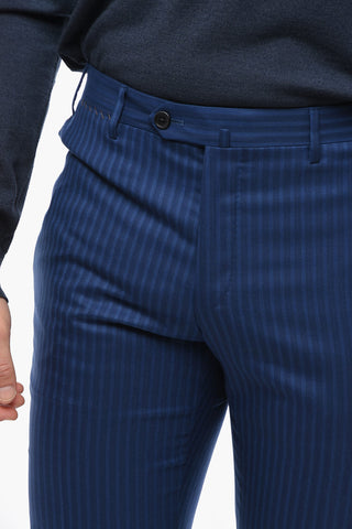 SARTORIA Pinstriped Virgin-wool Suit with Notched Lapel