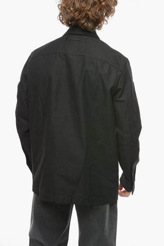 Cotton Blend Overshirt with Utility Pockets