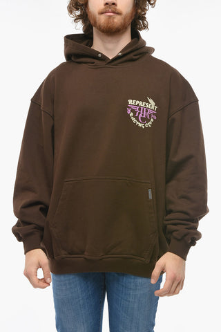 Felpa RACING CLUB in Cotone Garzato con Cappuccio