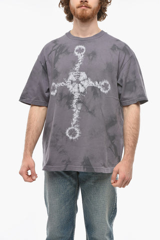 Crew Neck DUSTY Tie Dye Printed T-Shirt