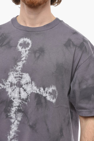 Crew Neck DUSTY Tie Dye Printed T-Shirt