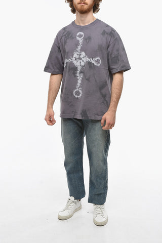 Crew Neck DUSTY Tie Dye Printed T-Shirt