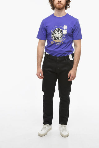 Jeans ROCK Slim Fit con Logo Patch sul Retro 16cm