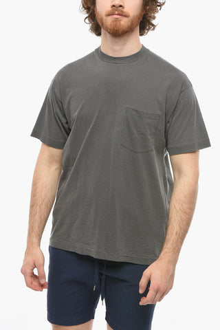 Solid Color T-Shirt with Breast Pocket