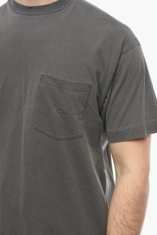 Solid Color T-Shirt with Breast Pocket