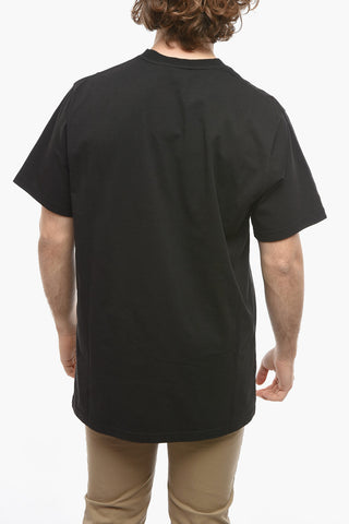 T-Shirt Girocollo con Logo Ricamato
