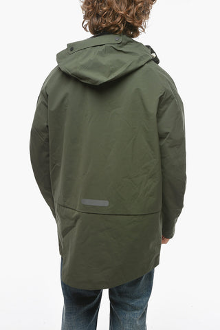 EMPORIO Multipocket Hoodie Windbreaker Jacket with Logo Patch