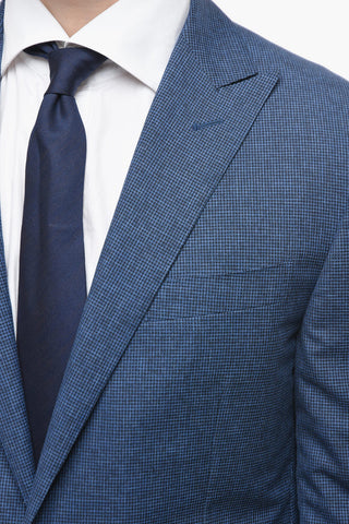 Pincheckered ACADEMY Suit with Peak Lapel