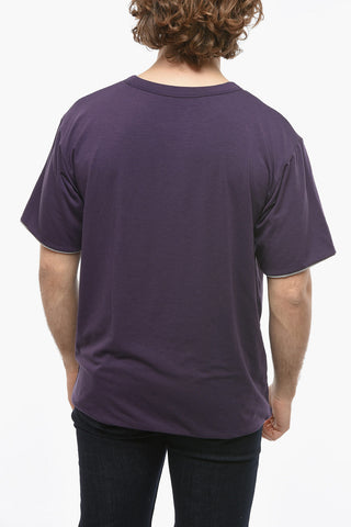 T-Shirt Girocollo con Stampa Farfalla
