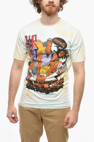 Tie-Dye Effect PERRY TWINKLE T-Shirt with Front Print 