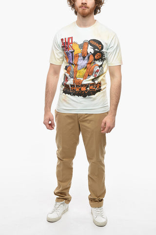 Tie-Dye Effect PERRY TWINKLE T-Shirt with Front Print 
