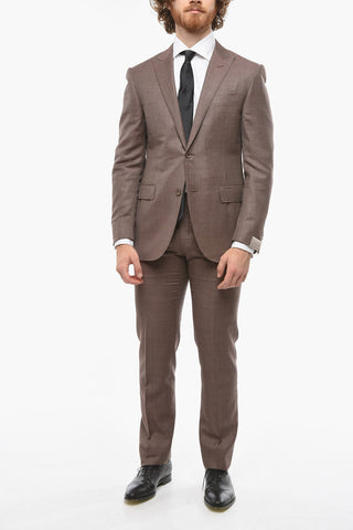 Hopsack Wool ACADEMY Peak Lapel Suit