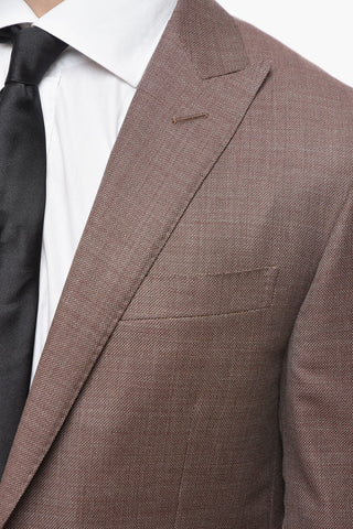 Hopsack Wool ACADEMY Peak Lapel Suit