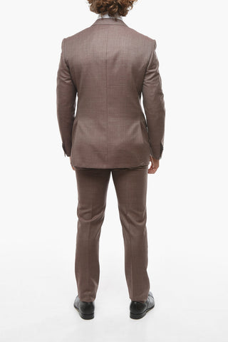 Hopsack Wool ACADEMY Peak Lapel Suit