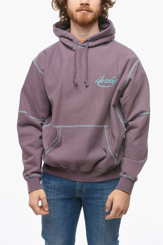 Contrasting Visible Stiching and Logo Hoodie