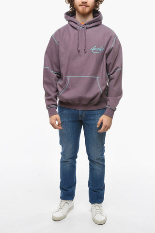 Contrasting Visible Stiching and Logo Hoodie