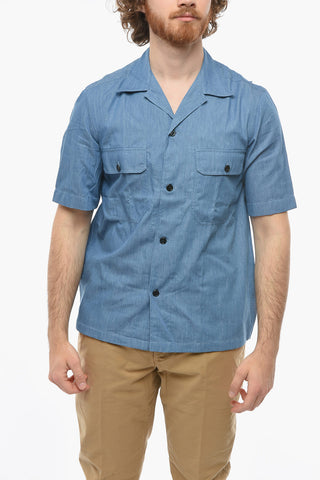 Short Sleeved Shirt with Double Breast Pocket