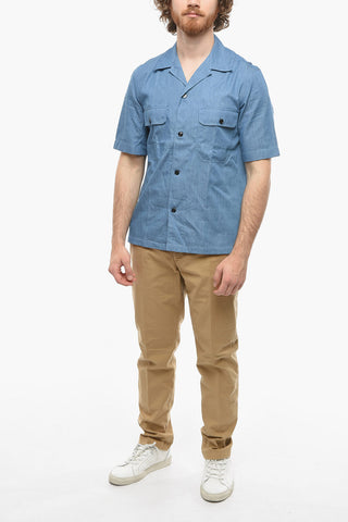 Short Sleeved Shirt with Double Breast Pocket