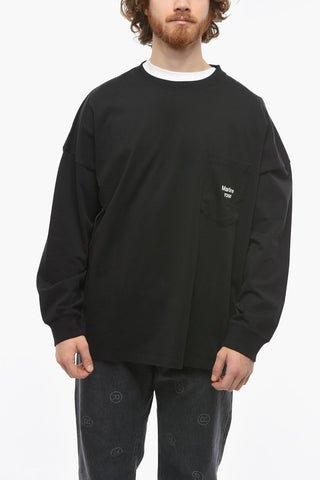 Long Sleeve Oversized T-Shirt with Breast Pocket