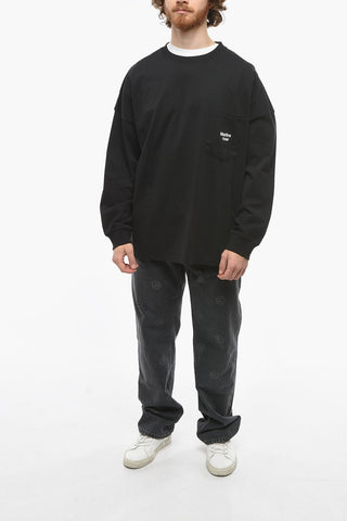 Long Sleeve Oversized T-Shirt with Breast Pocket