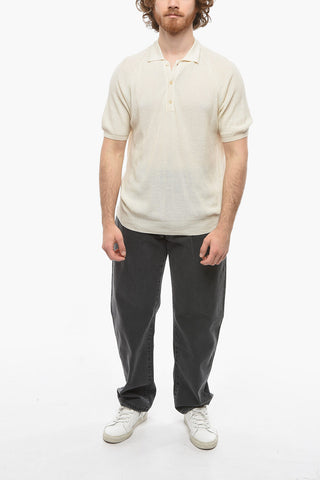 Solid Color 3-Buttons Polo Shirt