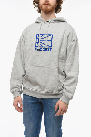 Hoodie with Contrasting Embroidery Logo