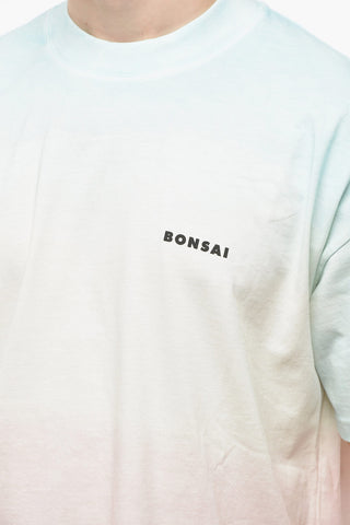 Gradient Effect T-Shirt with Printed Logo