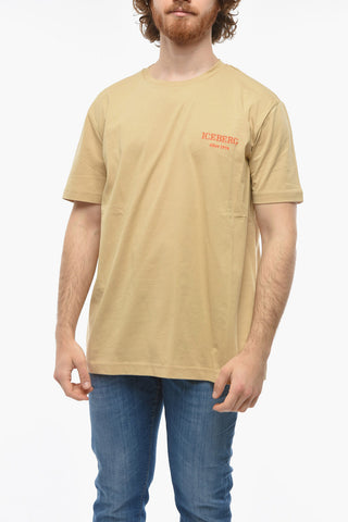 T-Shirt Girocollo con Logo Ricamato