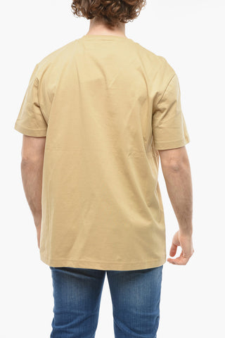 T-Shirt Girocollo con Logo Ricamato
