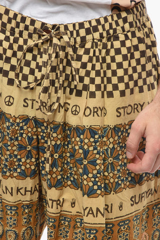 Drawstring Waist Mult Patterned BRIDGE Shorts