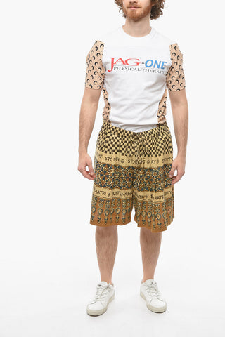 Drawstring Waist Mult Patterned BRIDGE Shorts