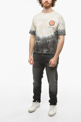 Printed Tie-Dye Effect T-Shirt