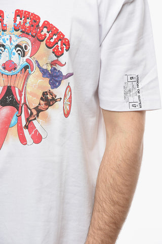 Circus Printed Crew-Neck T-shirt with Logo Embroidery