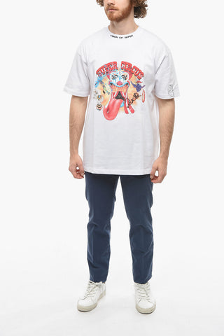 Circus Printed Crew-Neck T-shirt with Logo Embroidery