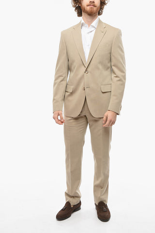 CC COLLECTION Lined RIGHT Herringbone Wool Blend Suit