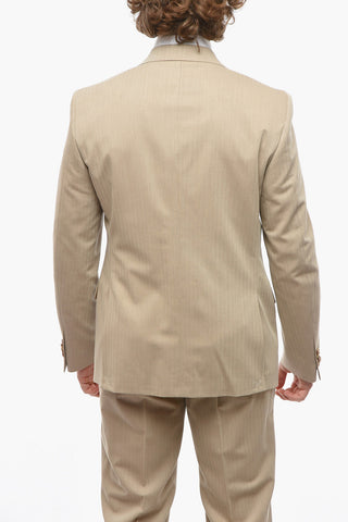 CC COLLECTION Lined RIGHT Herringbone Wool Blend Suit