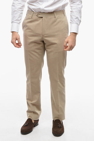 CC COLLECTION Lined RIGHT Herringbone Wool Blend Suit