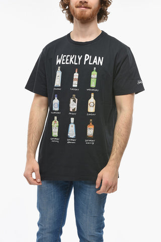 Crew-Neck JACK T-shirt with Weekly Plan Print