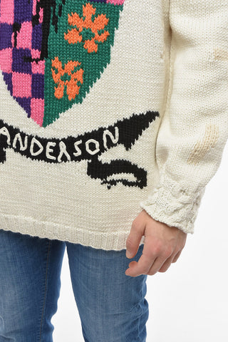 Maglione a Collo alto Ricamato