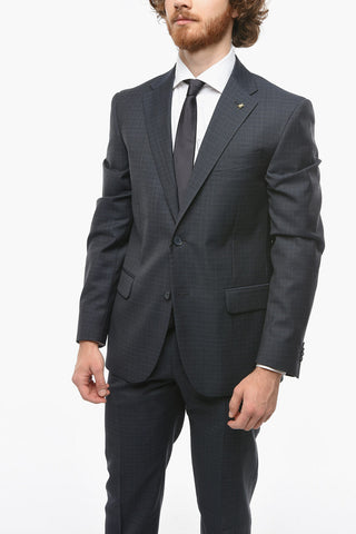 CC COLLECTION Abito 2 Bottoni RIGHT con Motivo Pin Check