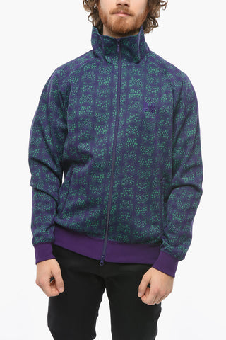 Two-Tone Mock Neck Sweatshirt with Zip Closure