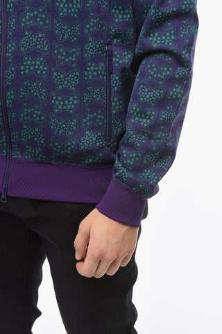 Two-Tone Mock Neck Sweatshirt with Zip Closure