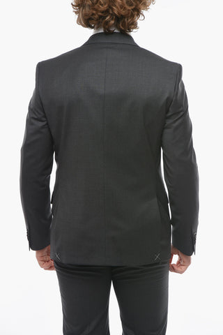 CC COLLECTION Abito Pin Check RIGHT in Lana Vergine Stretch con Tasche ad Aletta