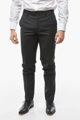 CC COLLECTION Abito Pin Check RIGHT in Lana Vergine Stretch con Tasche ad Aletta