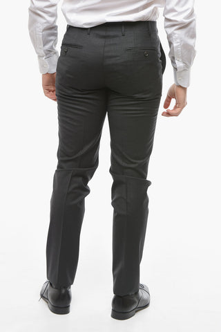 CC COLLECTION Abito Pin Check RIGHT in Lana Vergine Stretch con Tasche ad Aletta