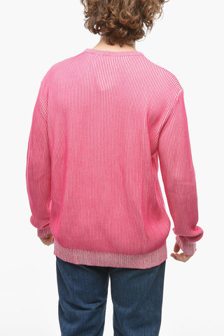 KAILAND O.MORRIS Ribbed Lightweight Sweater with Embroidered Logo