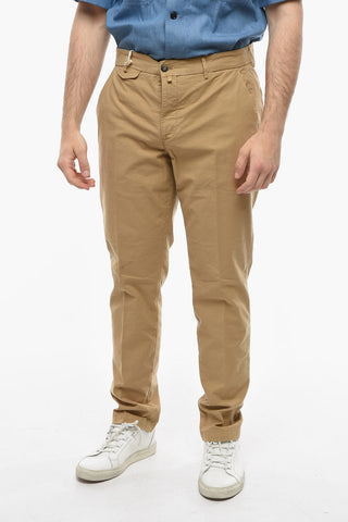Pantaloni Chino in Cotone Stretch a Vita Regolare