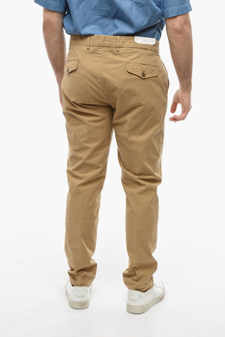 Pantaloni Chino in Cotone Stretch a Vita Regolare